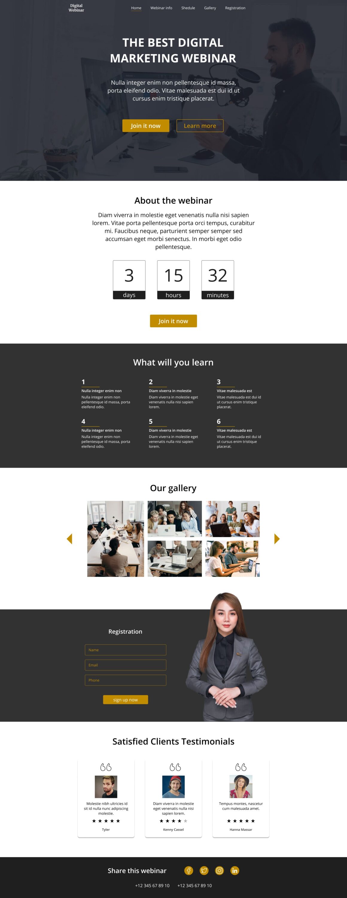 Strong mockup for business page.