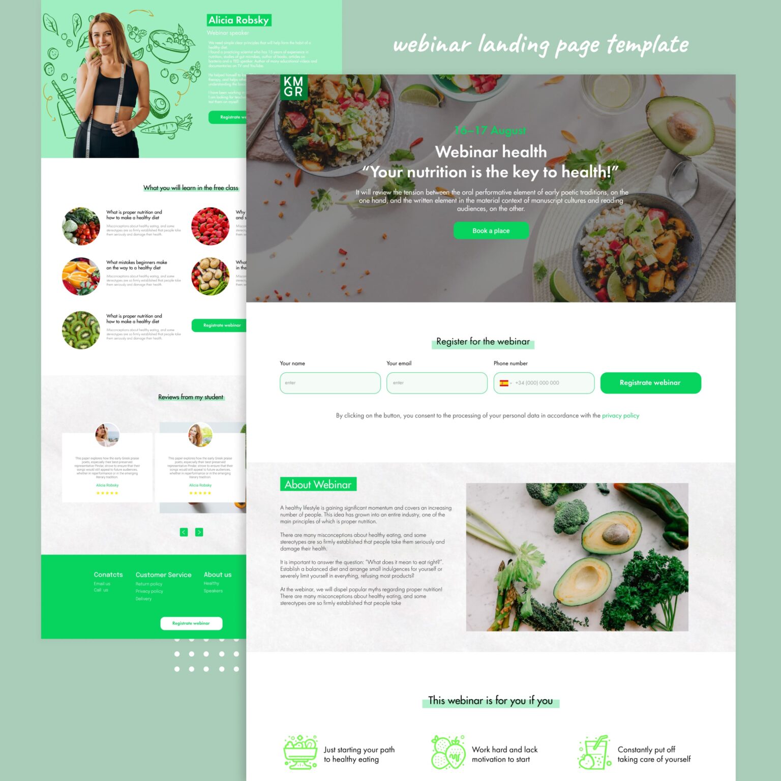 Webinar Landing Page Template – Masterbundles