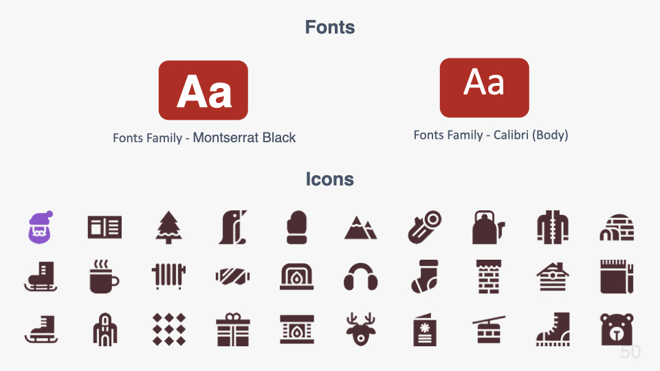 Template contains icons and fonts.