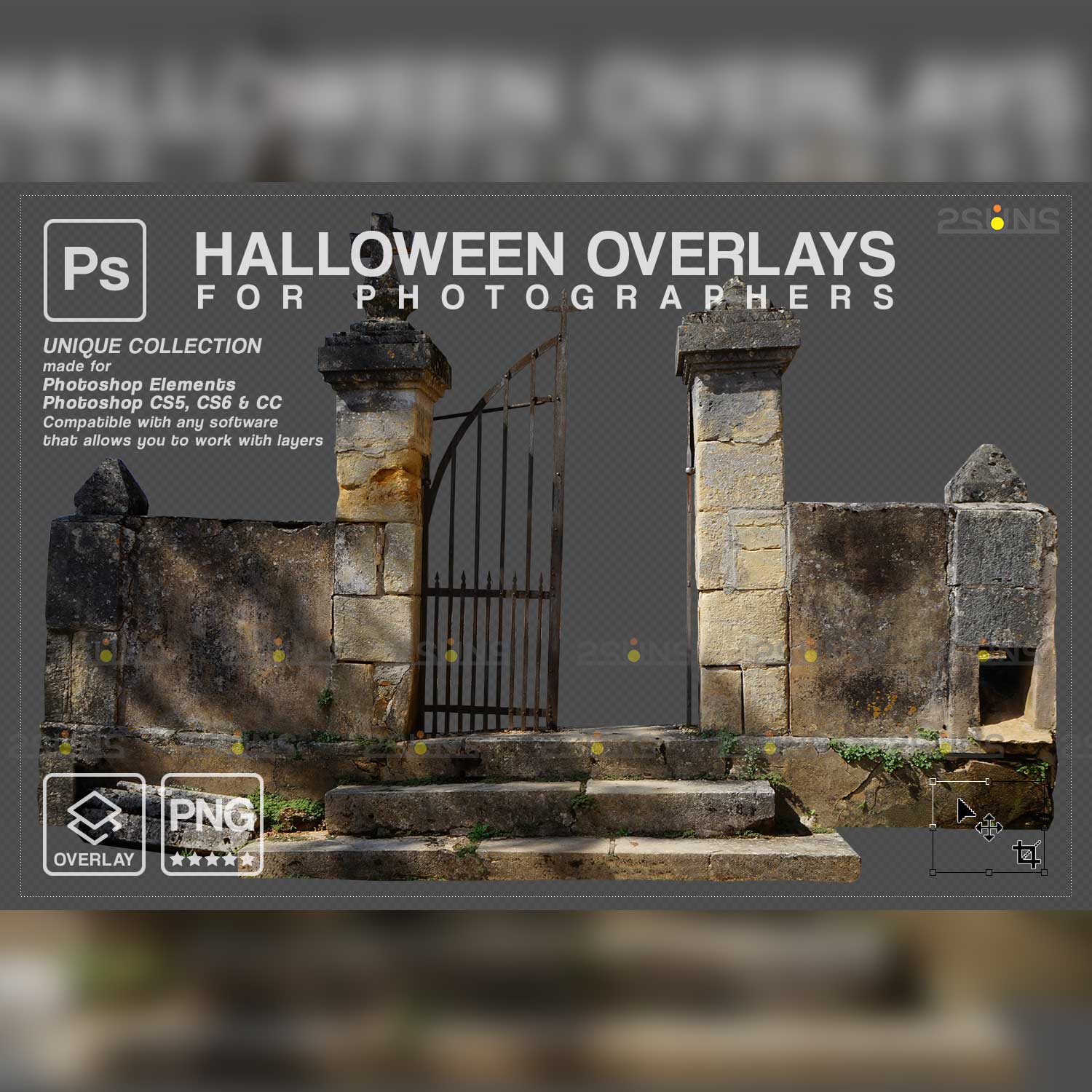 Halloween Photoshop Halloween Overlays cover image.