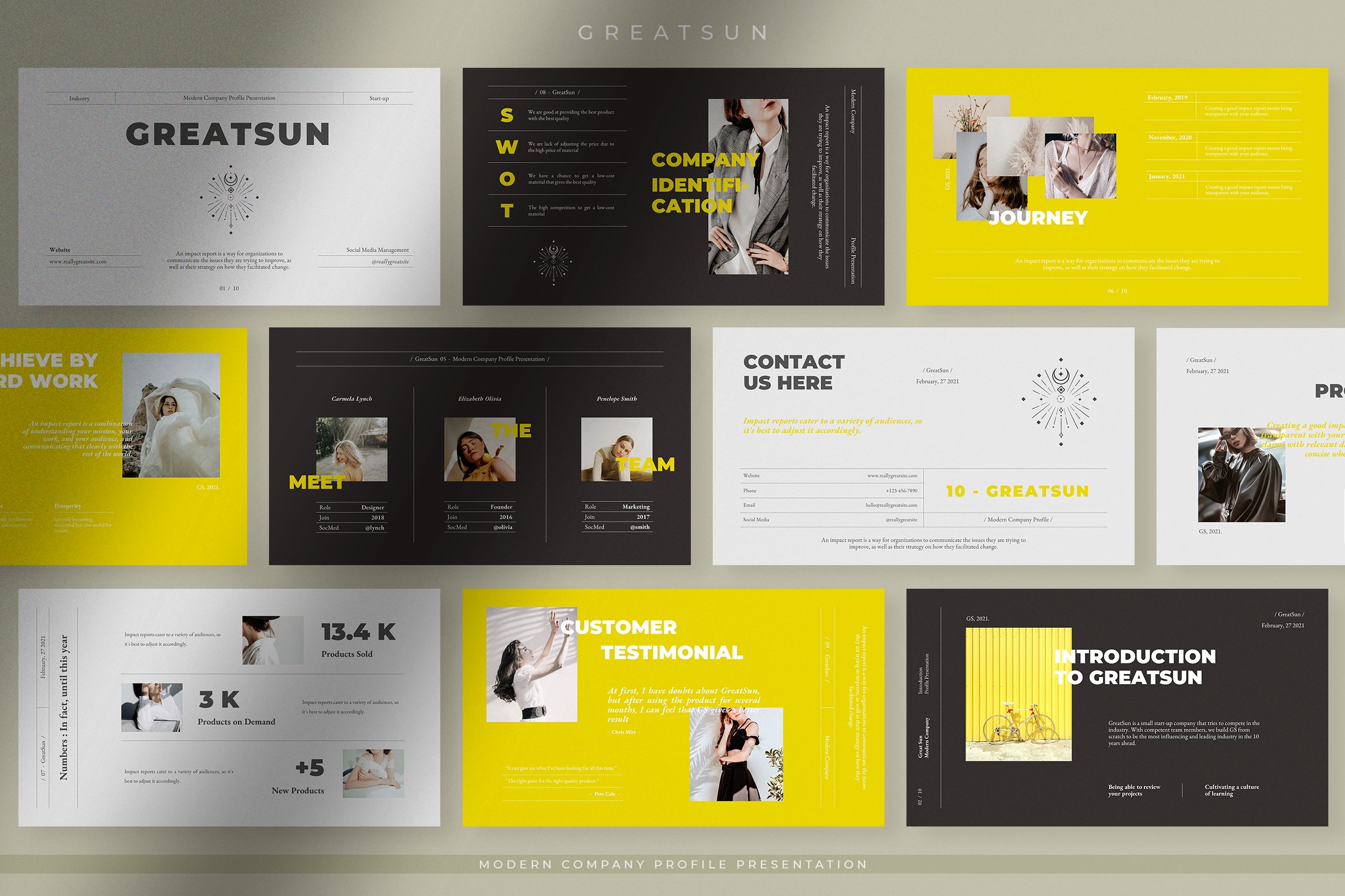 Black and yellow template for your business plan.