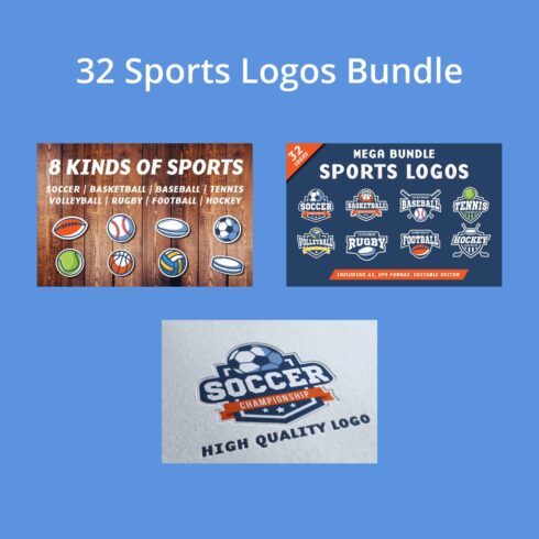 32 Sports Logos Bundle.