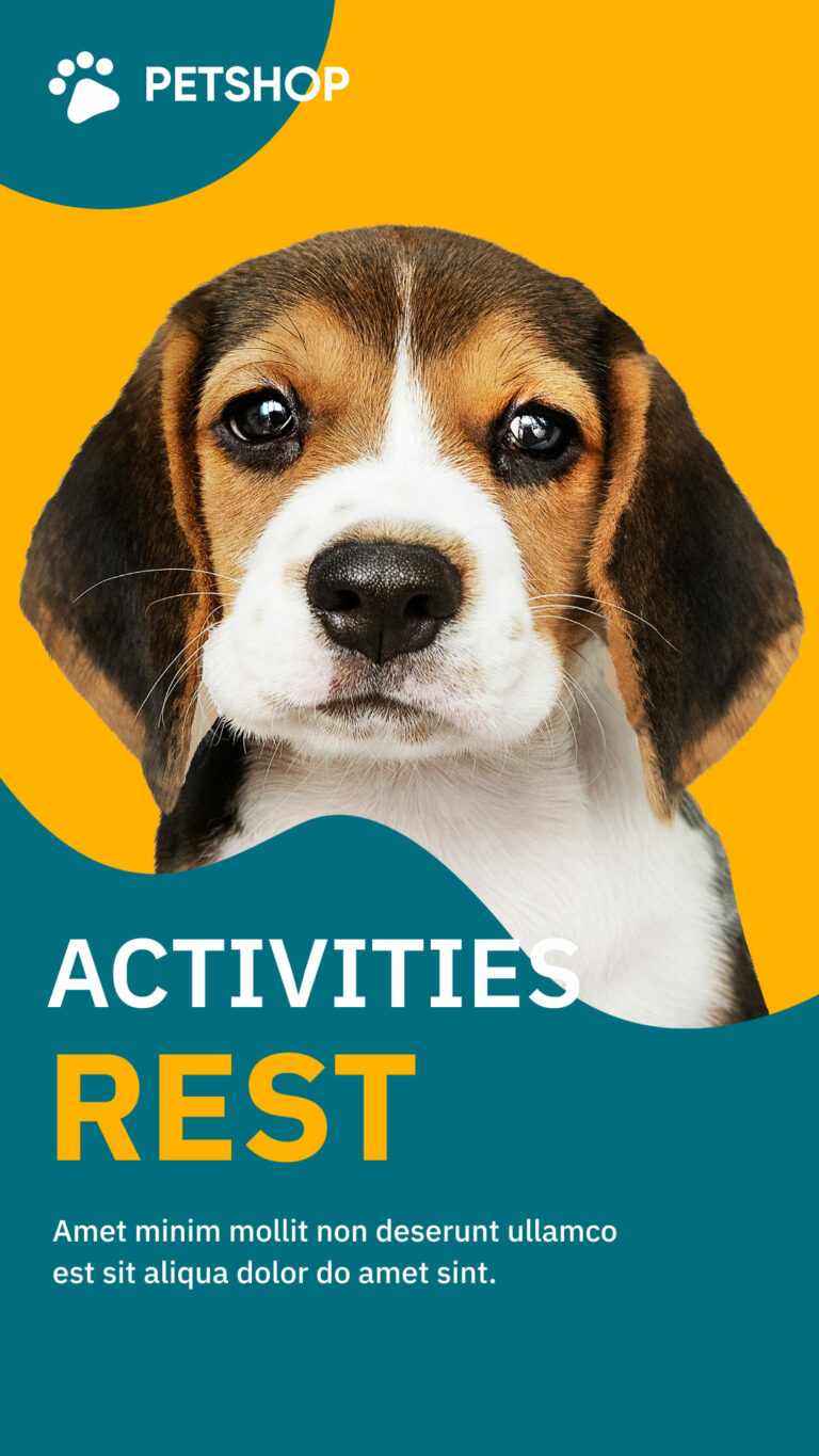 5 Colourful Dog Instagram Story Templates MasterBundles