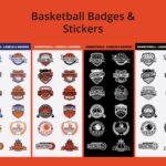 Basketball Badges & Stickers Vol2.