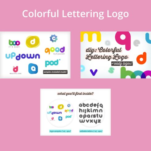 DIY: Colorful Lettering Logo - main image preview.