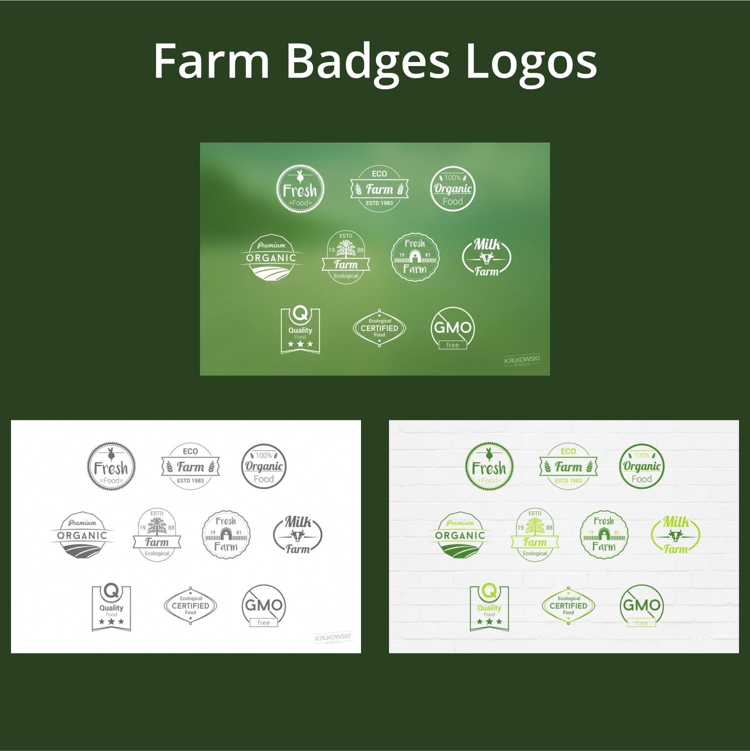 Farm Badges Logos.