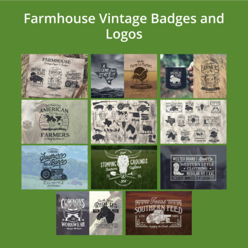 Farmhouse Vintage Badges and Logos.