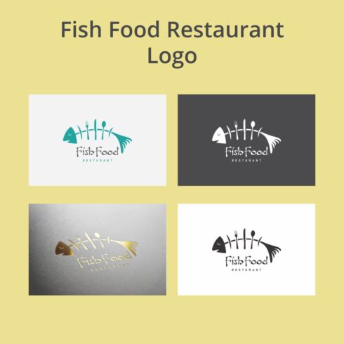 Fish Food Restaurant Logo.