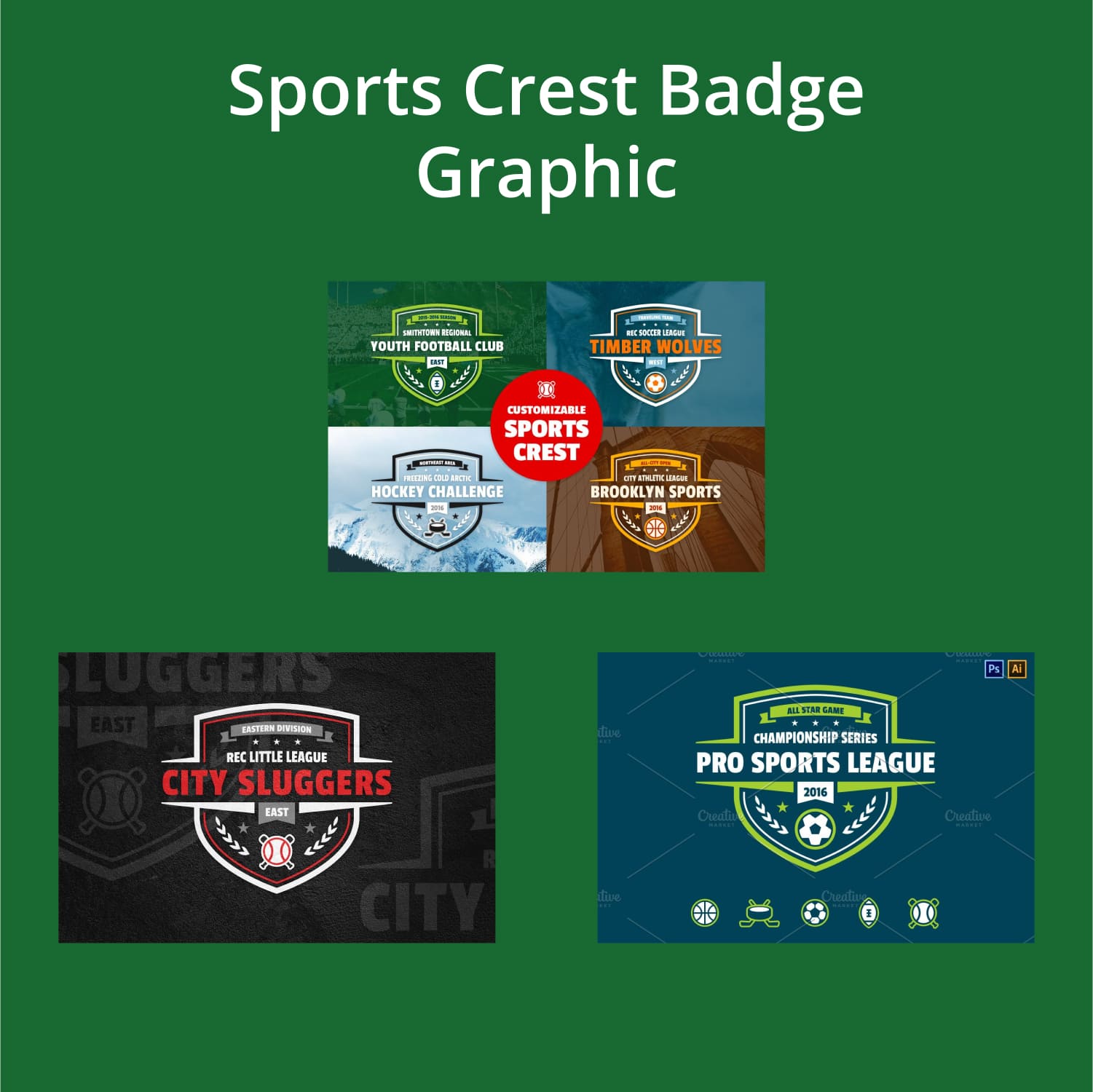 Sports Crest Badge Graphic.