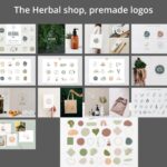 The Herbal shop, premade logos.