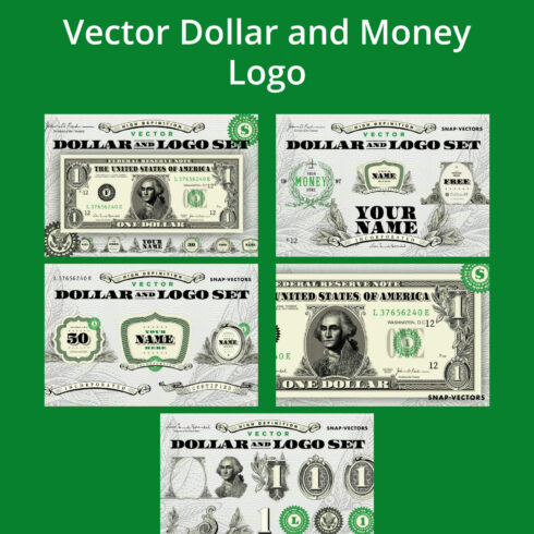 Vector Dollar and Money Logo Set.