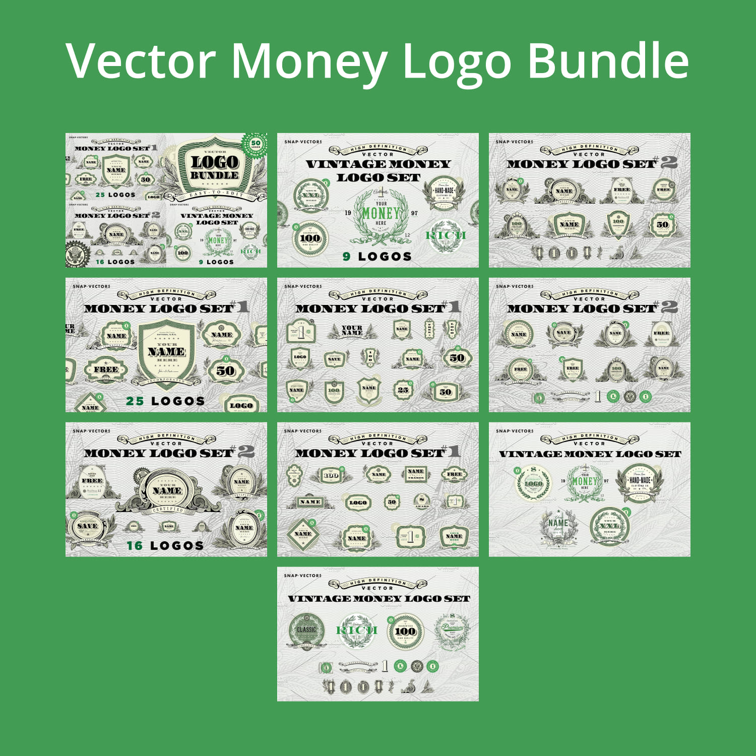 Vector Money Logo Bundle cover.