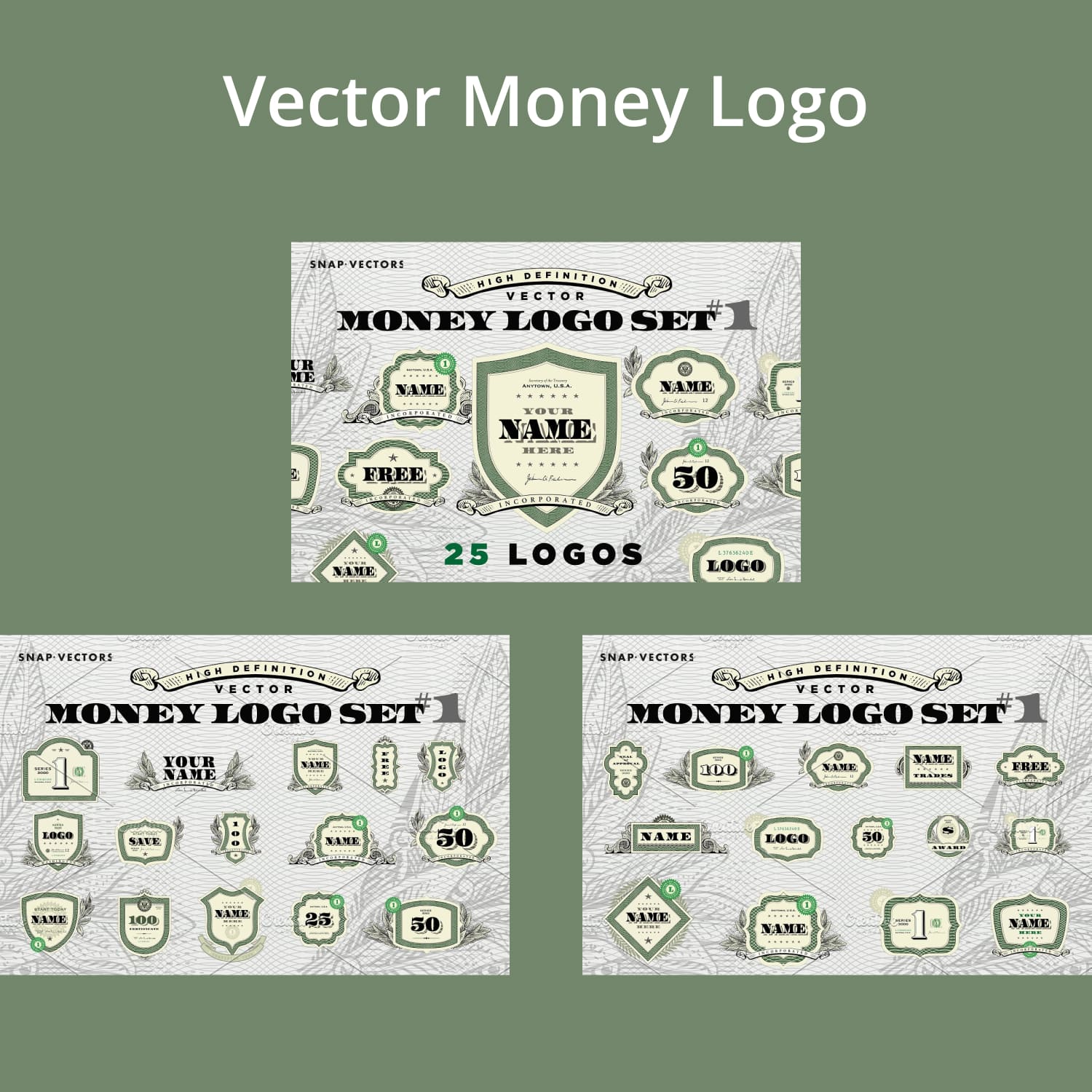 Vector Money Logo Set #1.