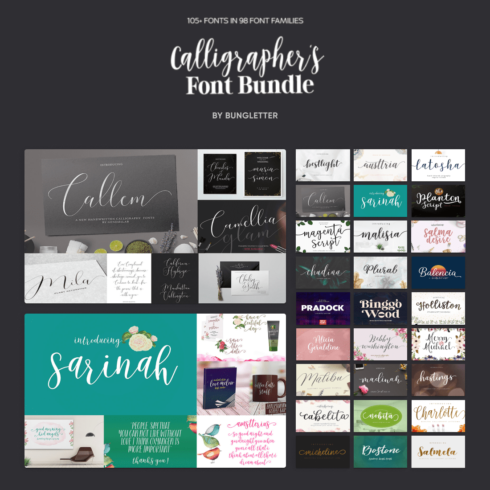 105+ Gorgeous Calligraphy Fonts from Genesislab.