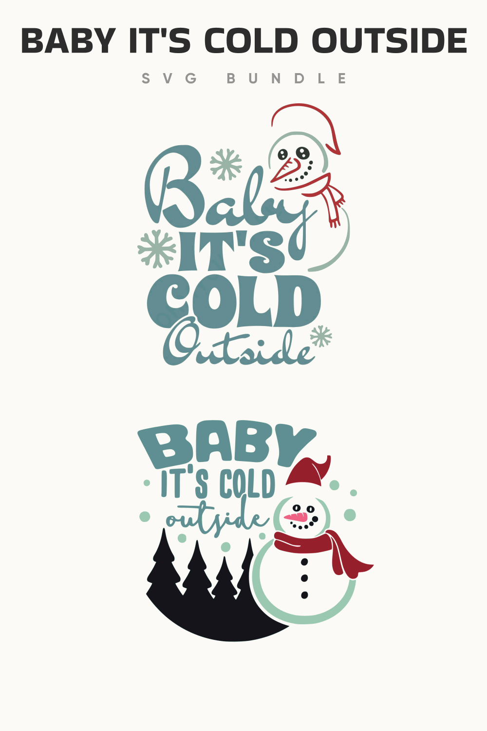 High quality baby snowmen illustration.