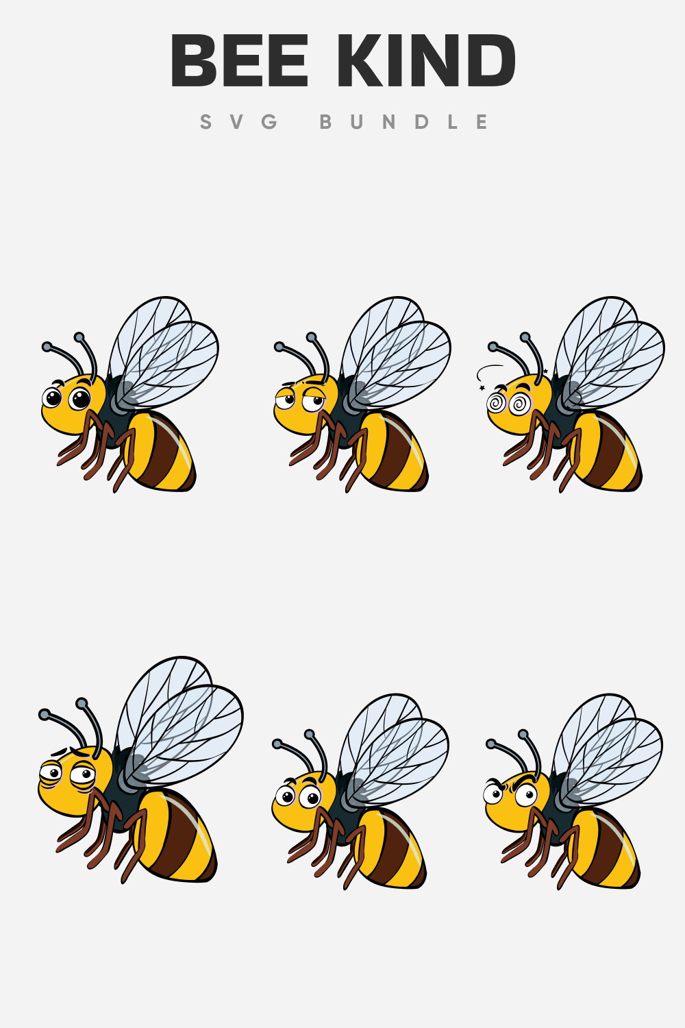 Bright bee in different conditions.