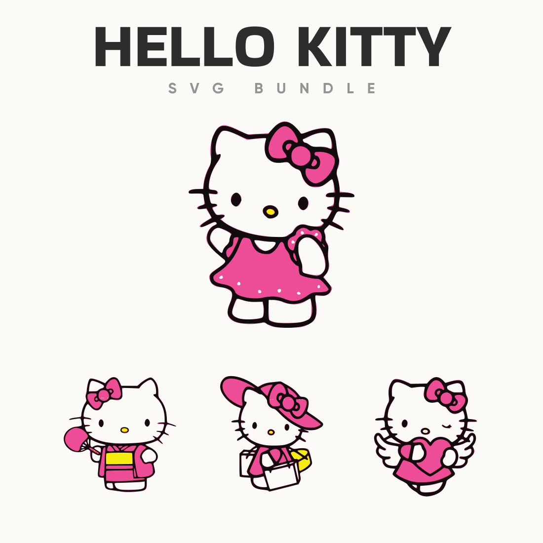 8 Hello Kitty SVG Designs | Master Bundles