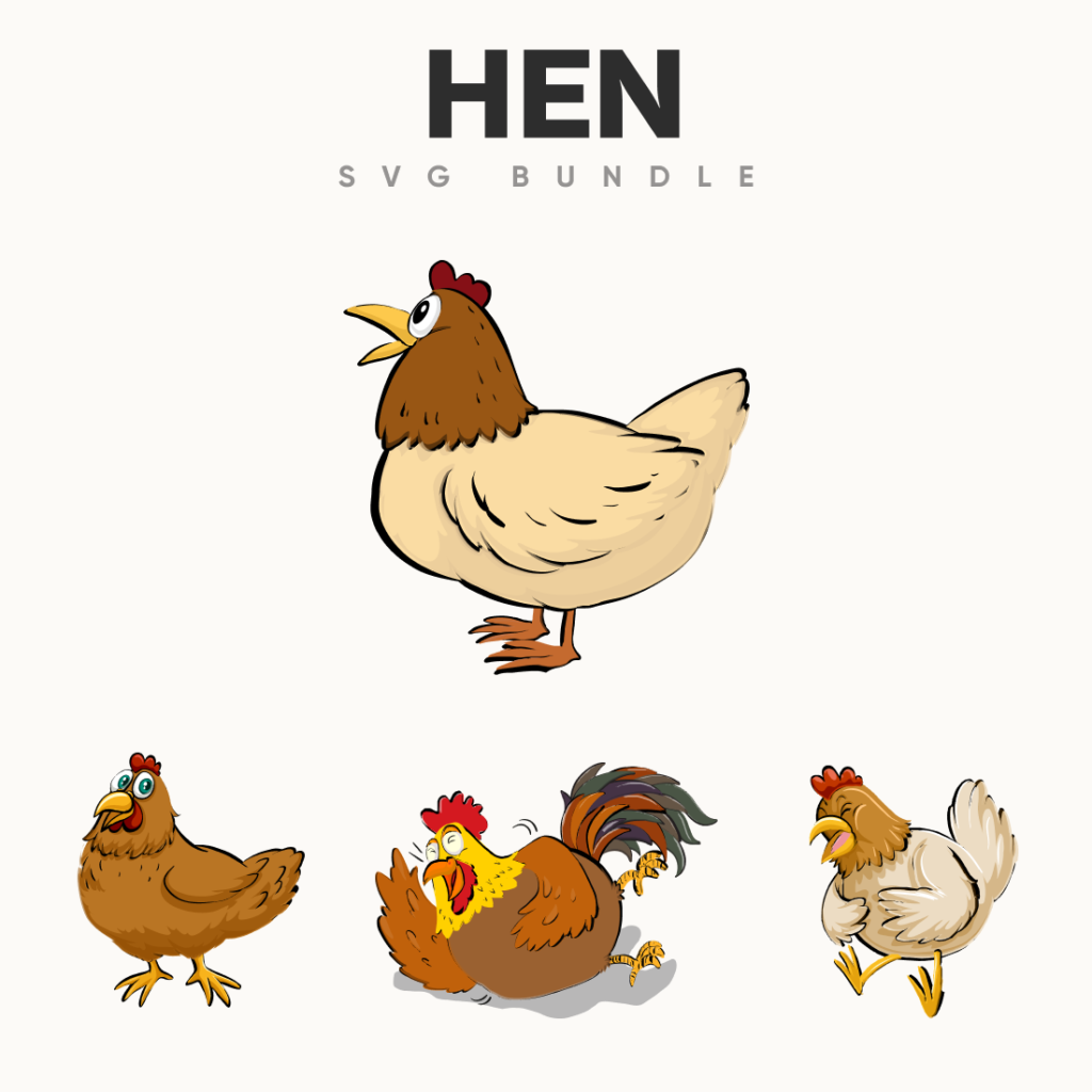 9 Hen SVG Designs – MasterBundles