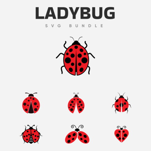 Ladybug svg bundle includes ladybugs.