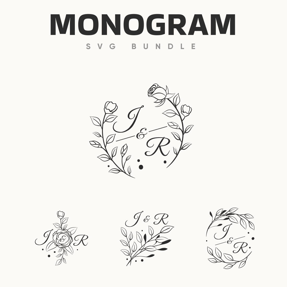 Set of monogram logo design - SVG file - PART 9