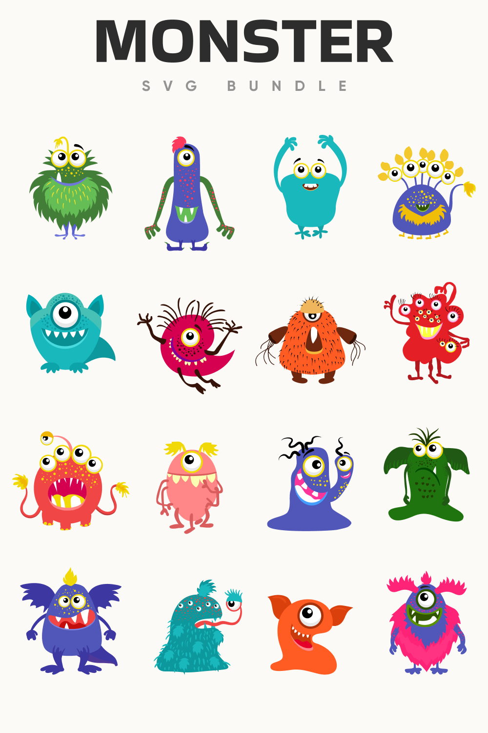 Big colorful monster collection.