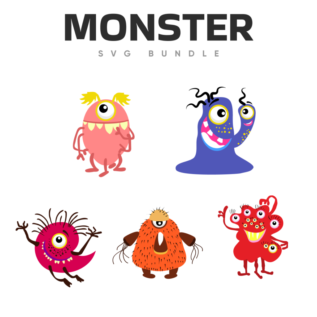 16 Monster SVG Designs – MasterBundles