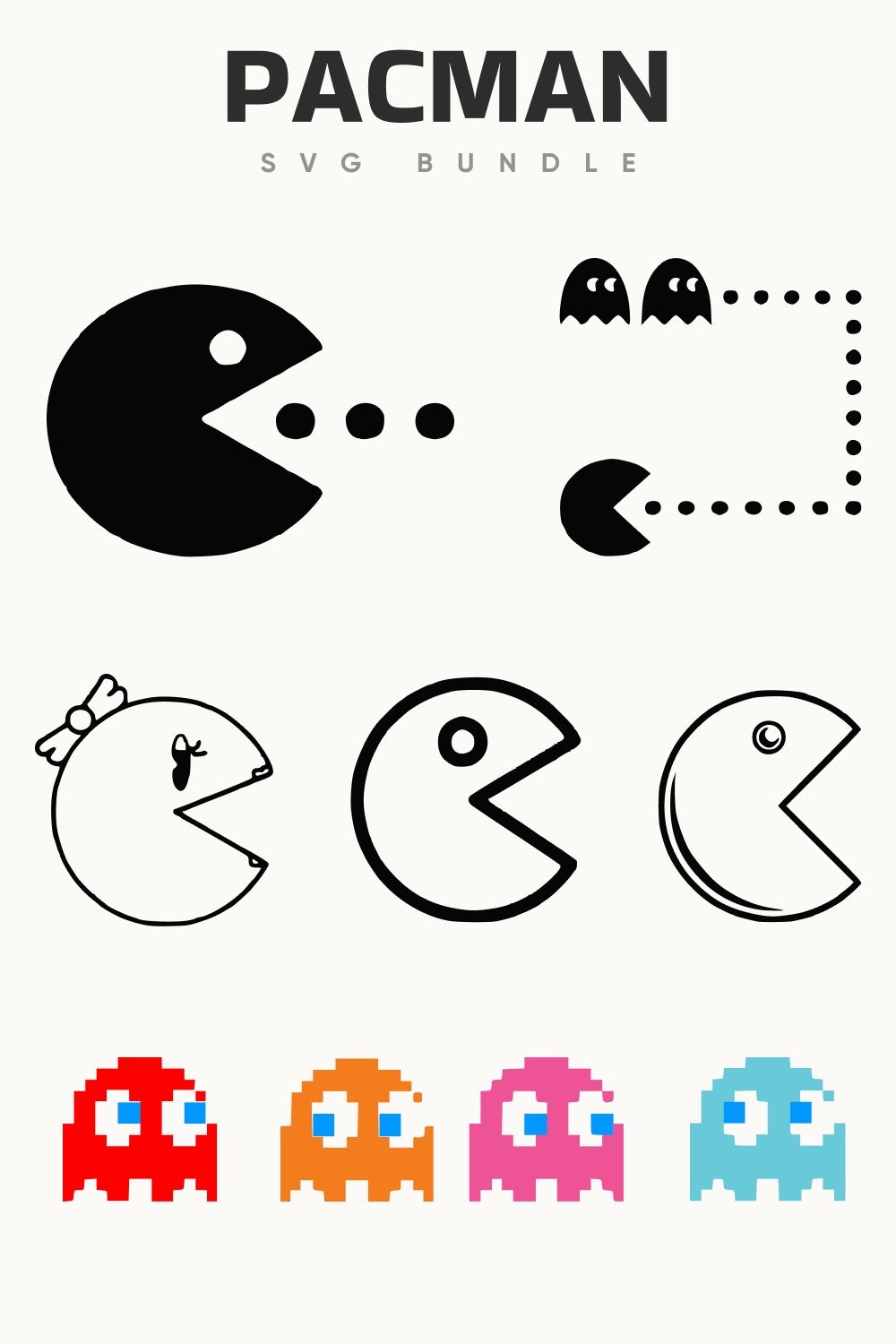 Pacman Svg Bundle Pacman Game Pacman Png Pacman (Download Now) 