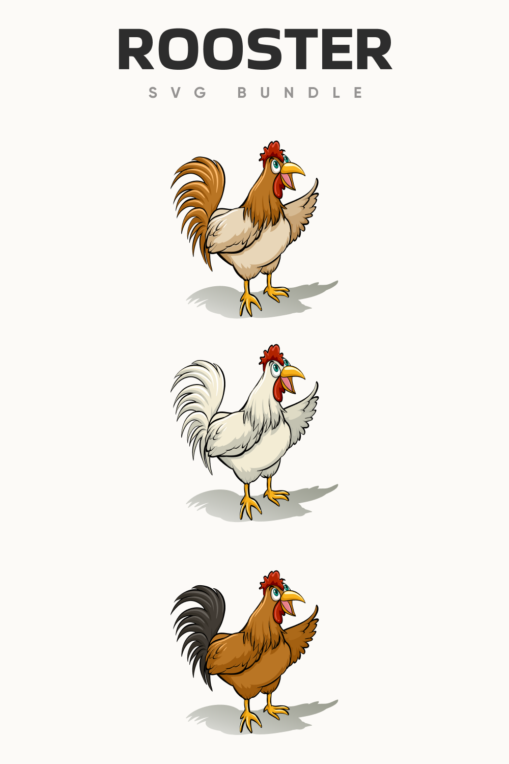 So realistic rooster in brown.