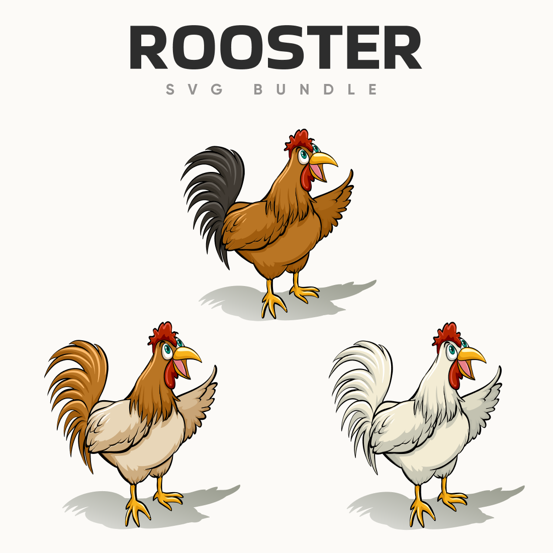 Rooster svg bundle.