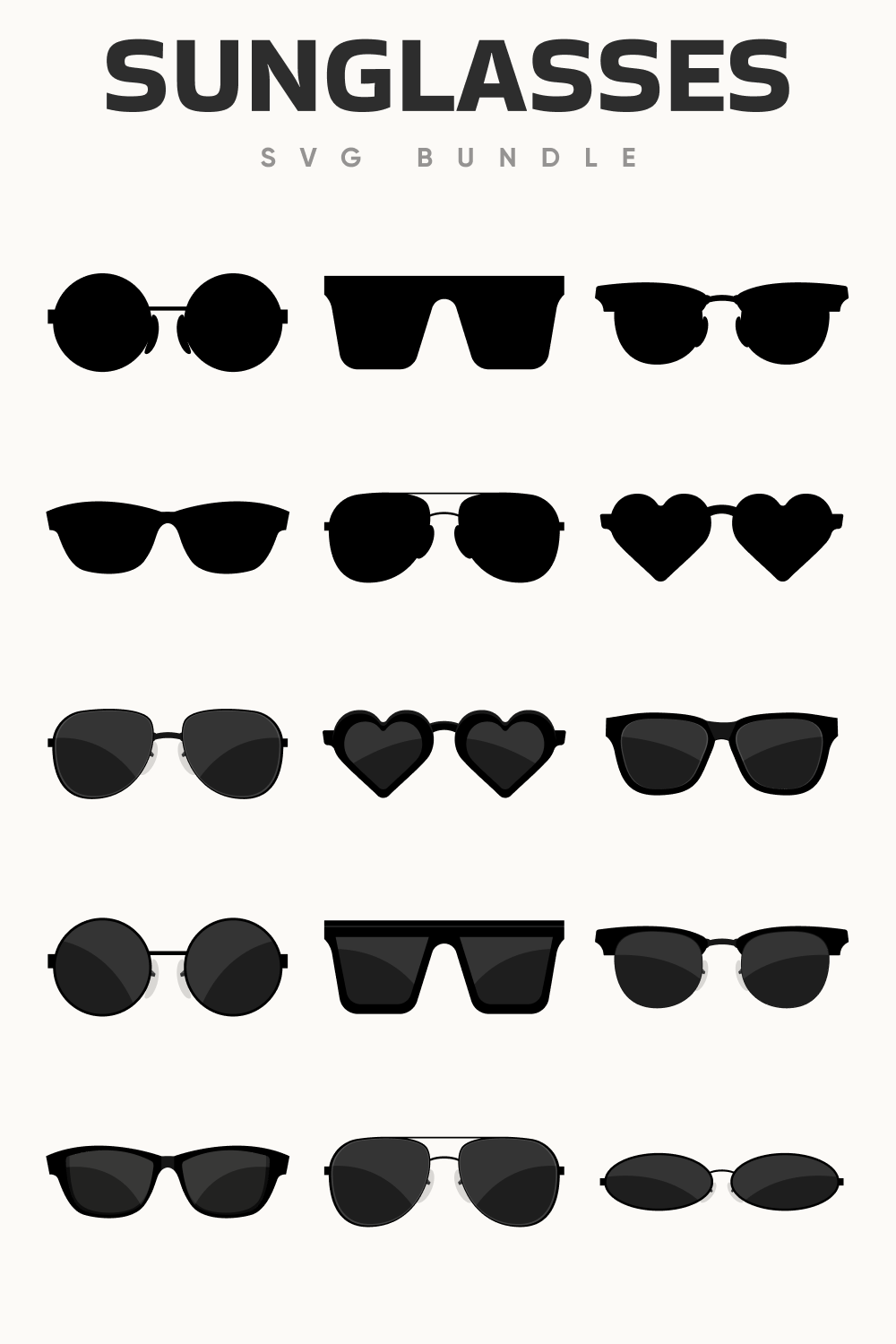 Diverse of the black sunglasses.