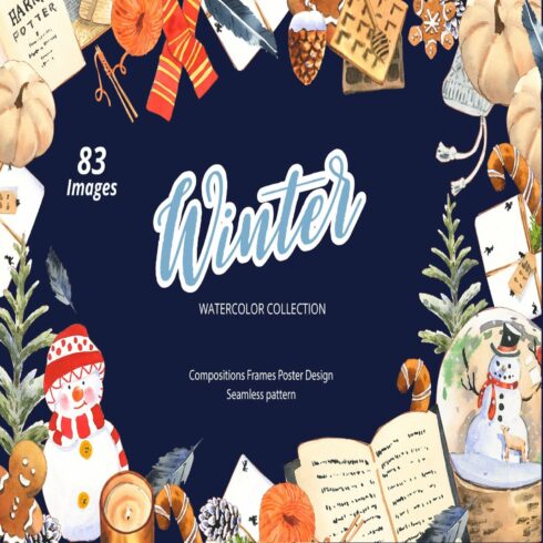 Winter house daily life Watercolor cover.