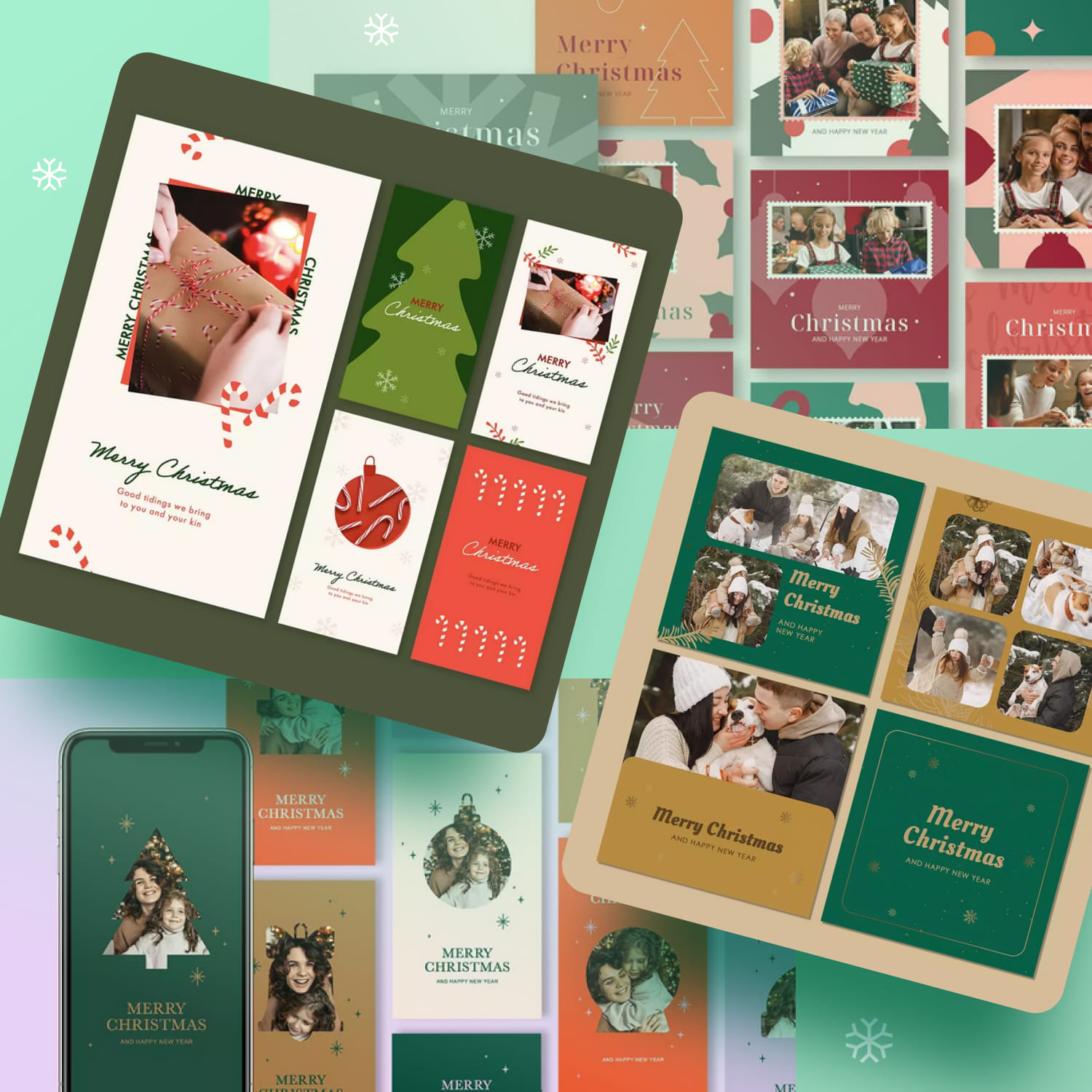 50 Christmas Instagram Post & Story Templates cover.