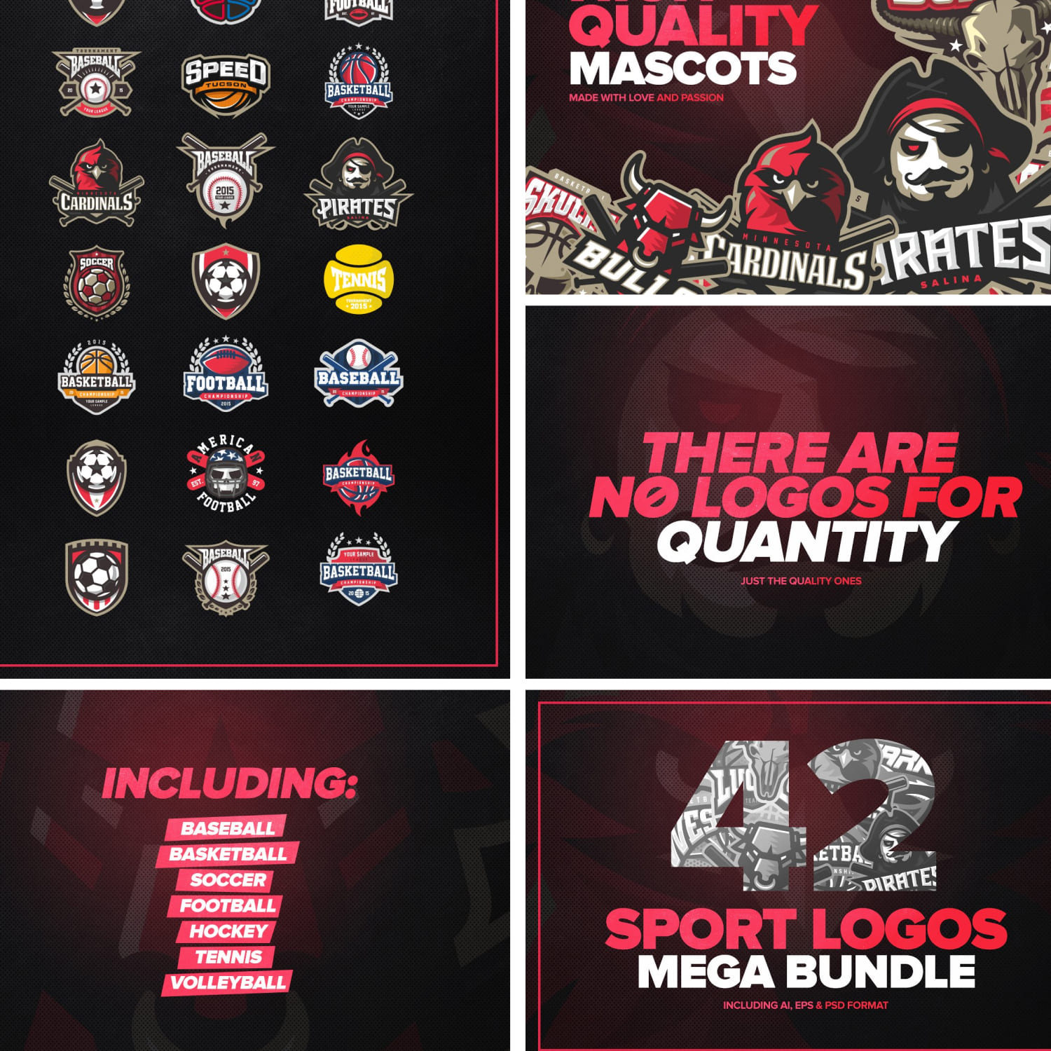 42 Sport logos MEGA BUNDLE cover.