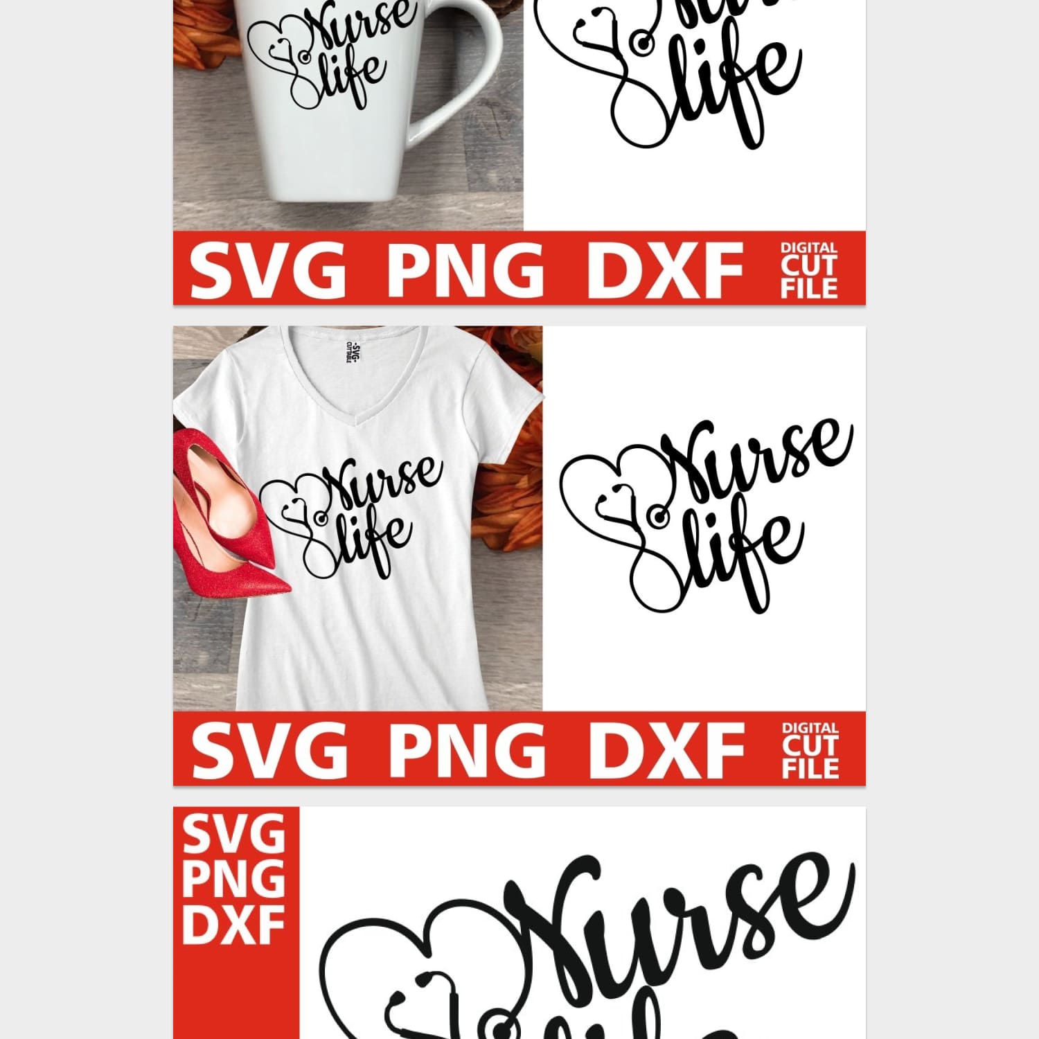 Nurse Life svg, Doctor svg, Stethoscope svg, Medical vector cover.