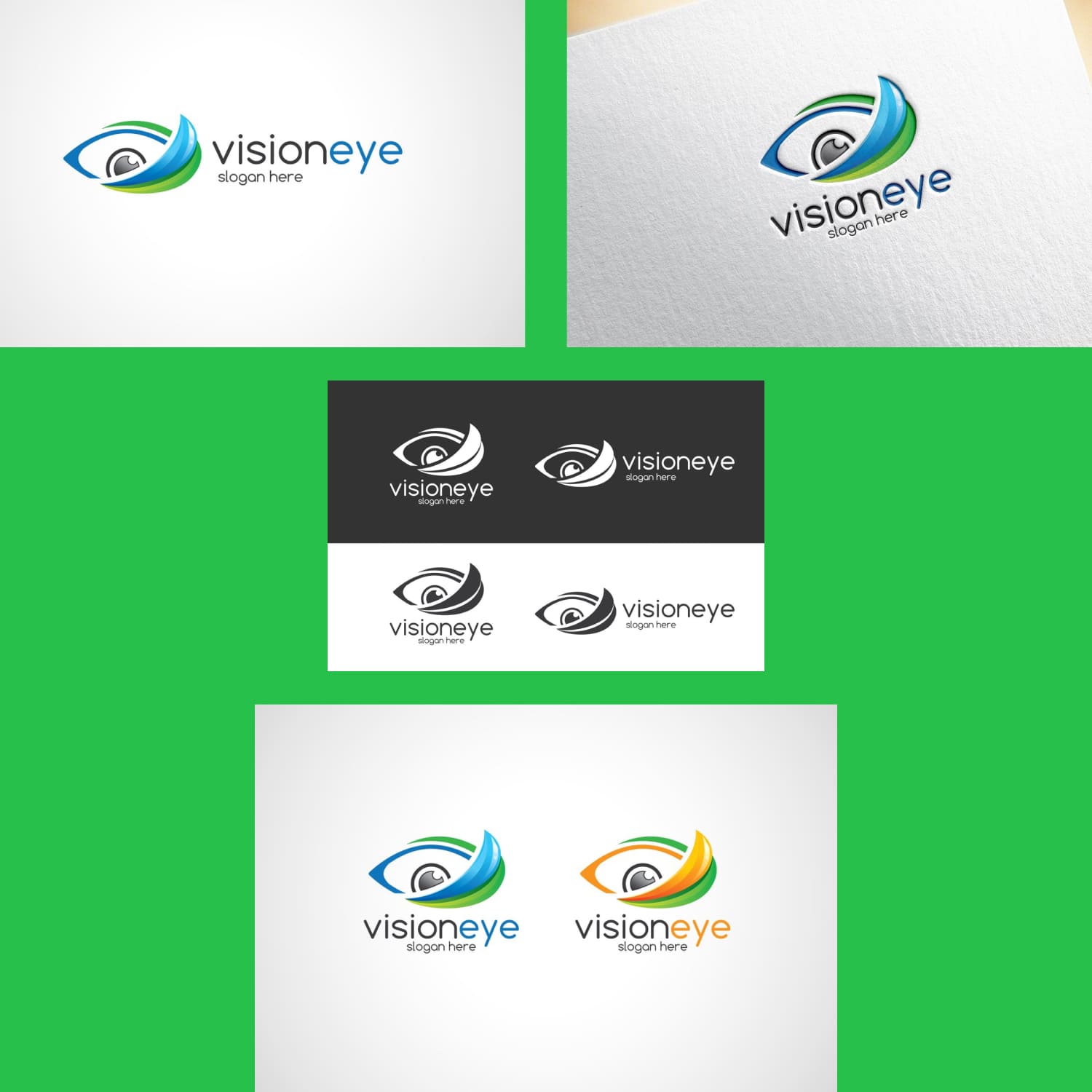 Unique eye vision logo design.