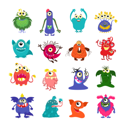 16 Monster SVG Designs – MasterBundles