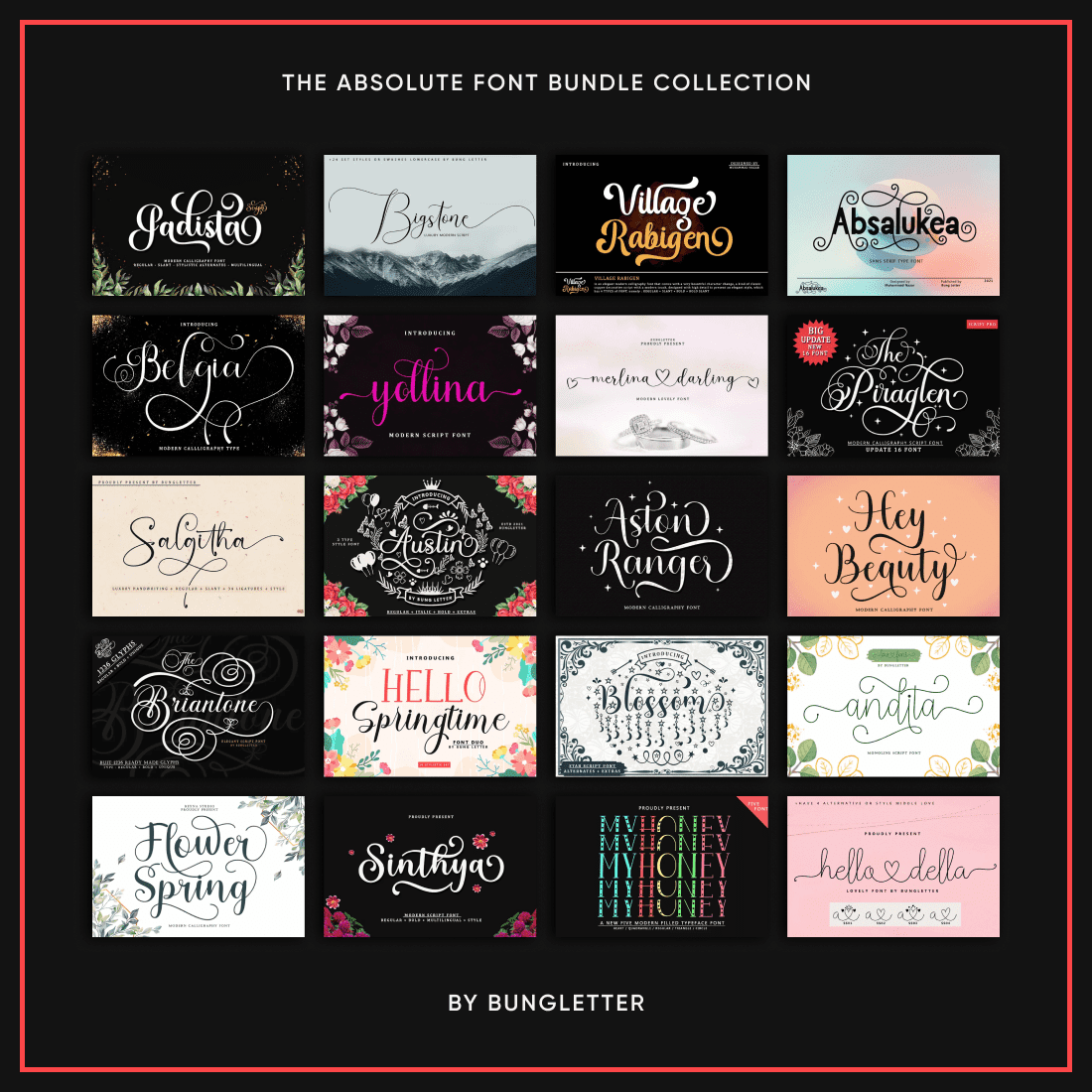 The Absolute Font Bundle Collection cover.