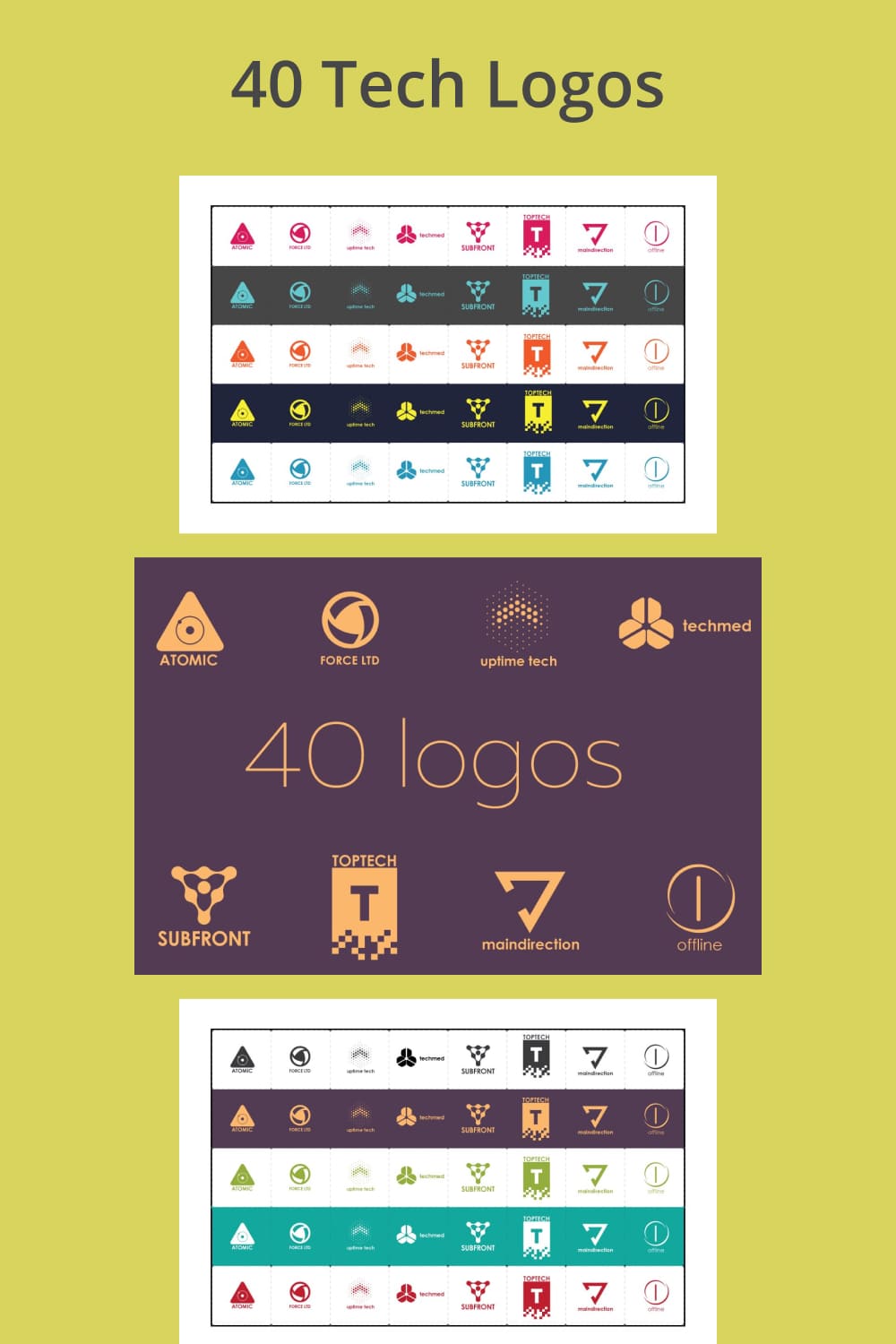 40 Tech Logos - preview image.