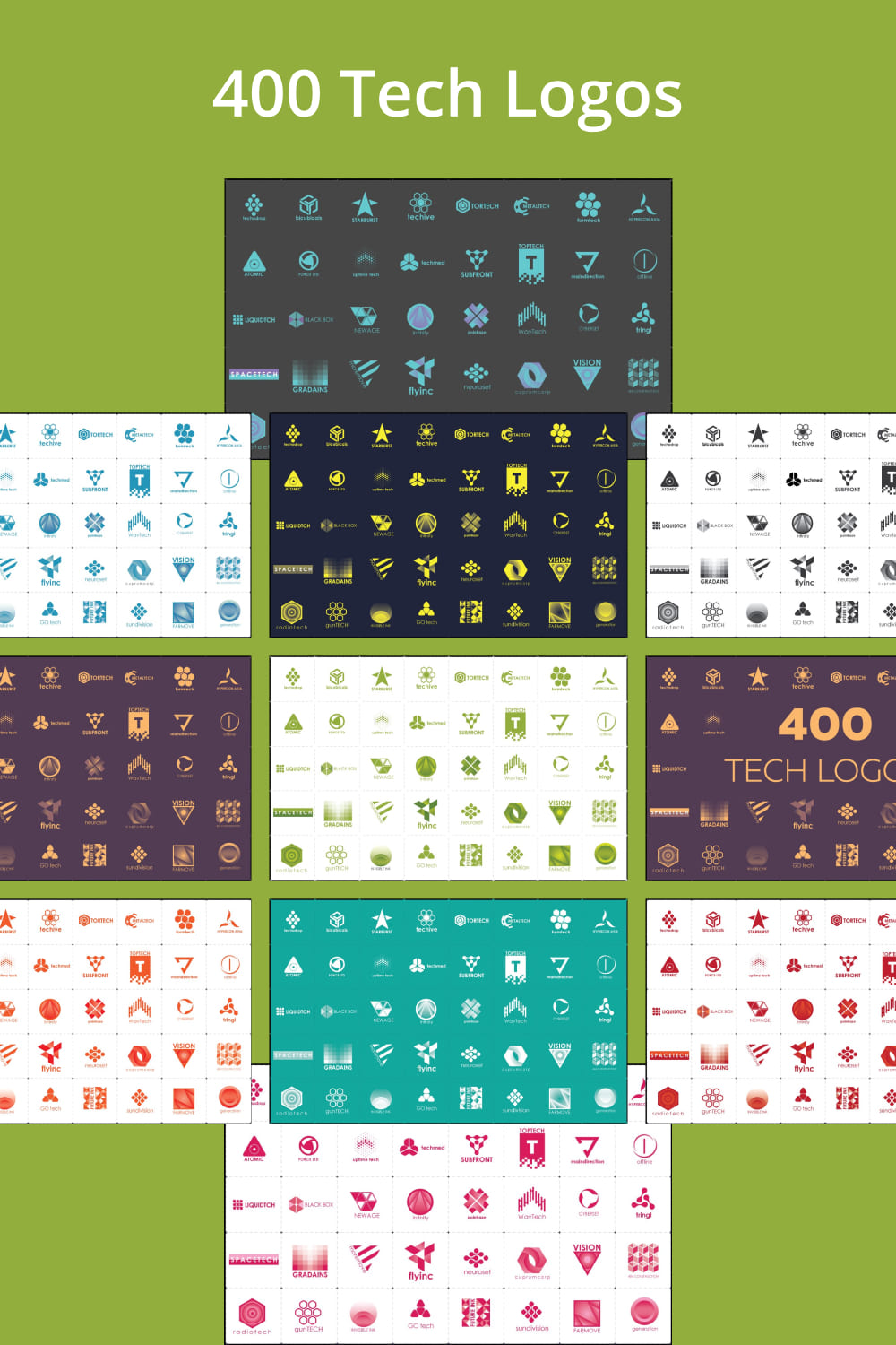 400 Tech Logos - preview image.