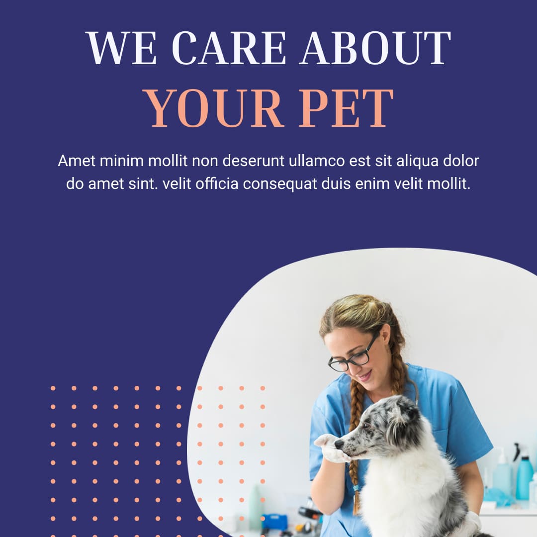 Perfect template for veterinary clinic.