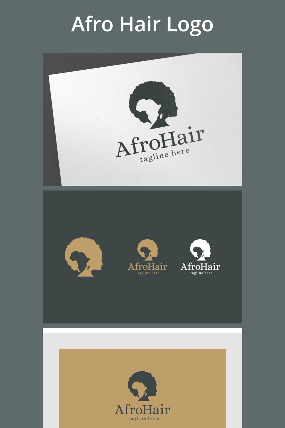 Afro Hair Logo - pinterest image preview.
