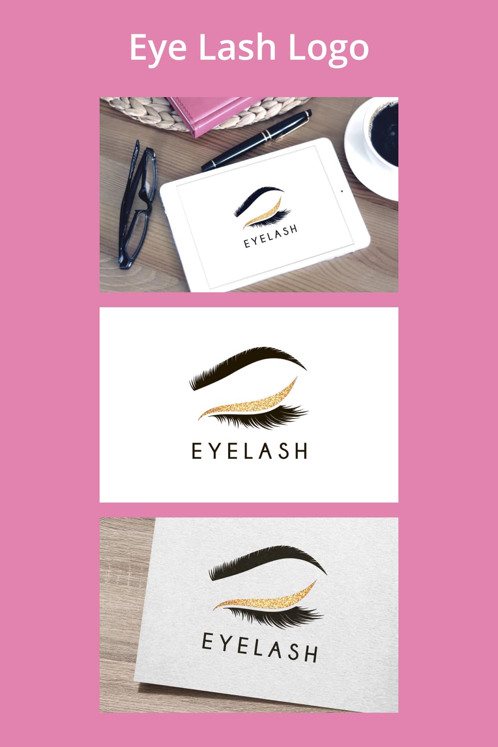Eye Lash Logo - pinterest image preview.