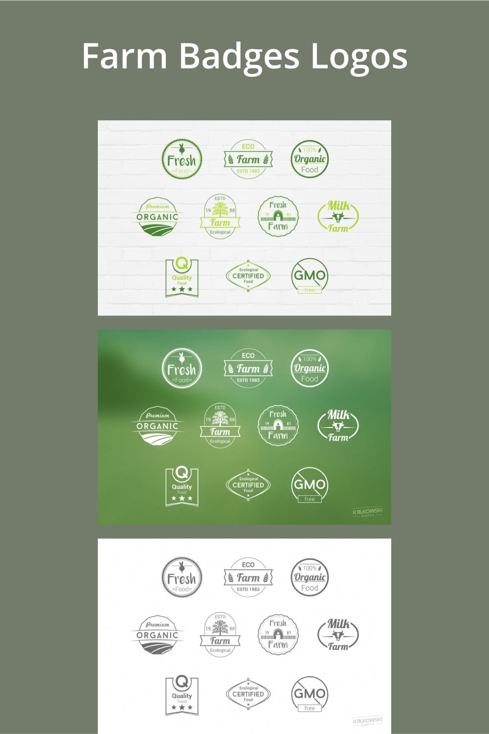 Delicate and accurate logos set.
