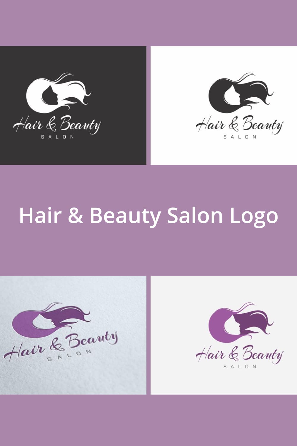 Hair & Beauty Salon Logo - pinterest image preview.