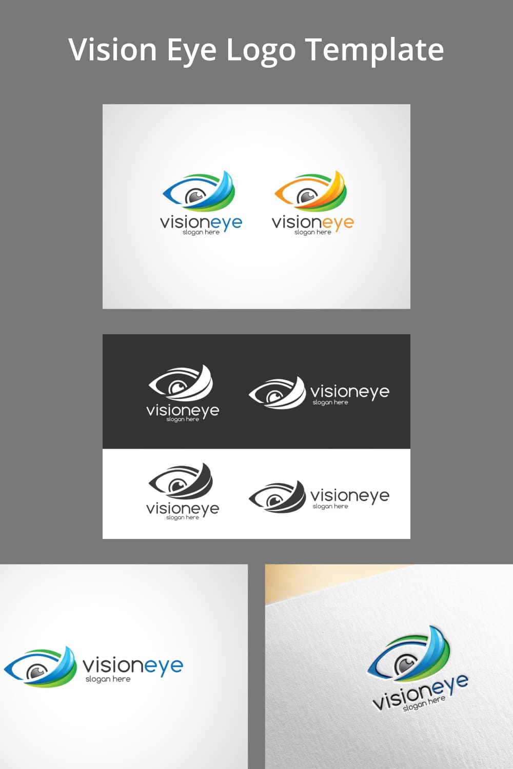 Vision Eye Logo Template - pinterest image preview.
