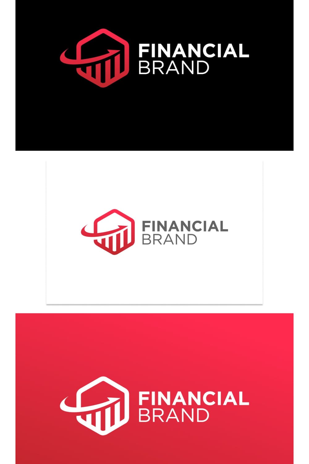 Minimalistic finance logos.