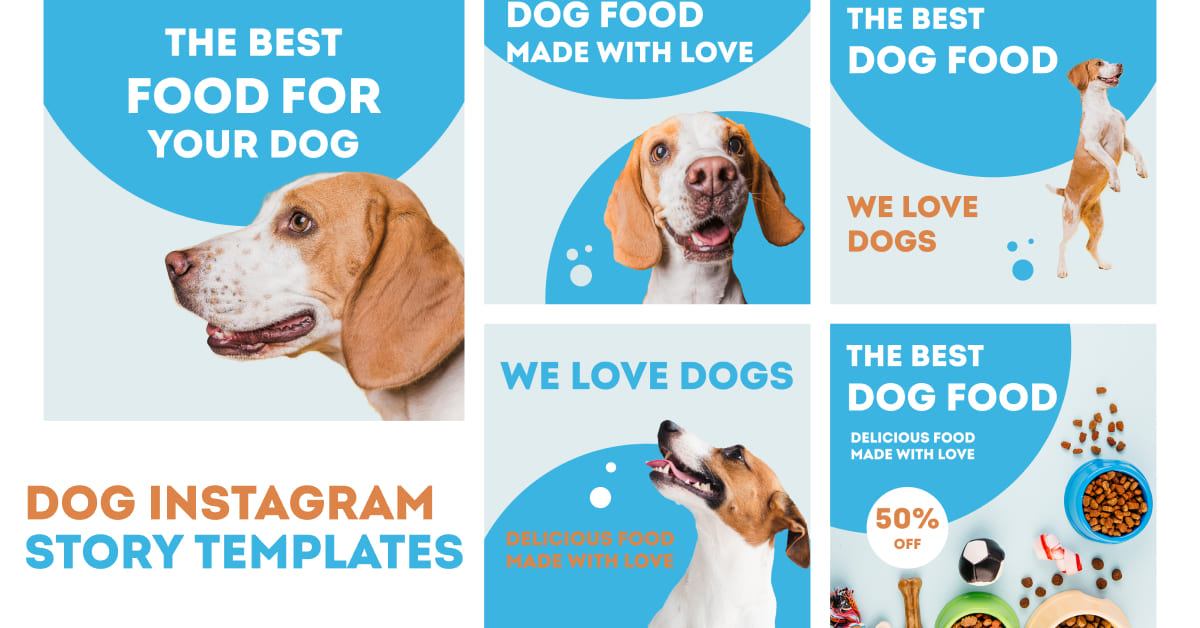 5 Cute Dog Instagram Post Templates – MasterBundles