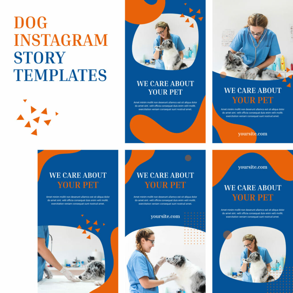 5 Clean Dog Instagram Story Templates MasterBundles