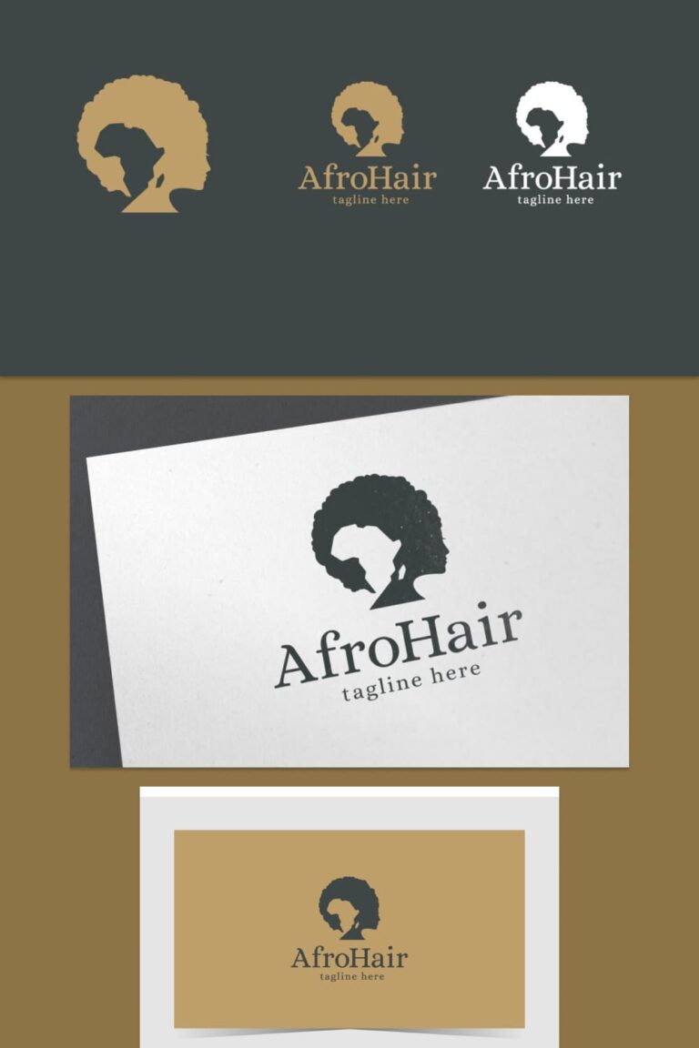 Afro Hair Logo – MasterBundles