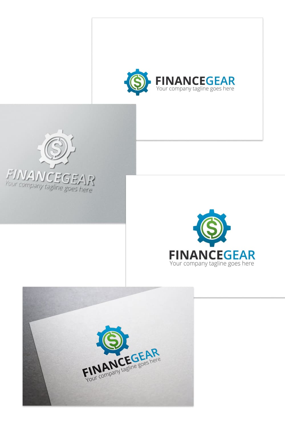Minimalistic finance logos.